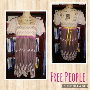 Free People Cotton Peasant Dress